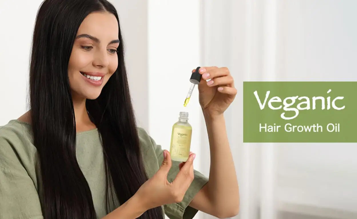 Олія для росту волосся Vegan Hair Growt Oil Натуральна веганська олія для росту волосся для сухого та пошкодженого волосся Vegan Hair Growt Oil для сухого та