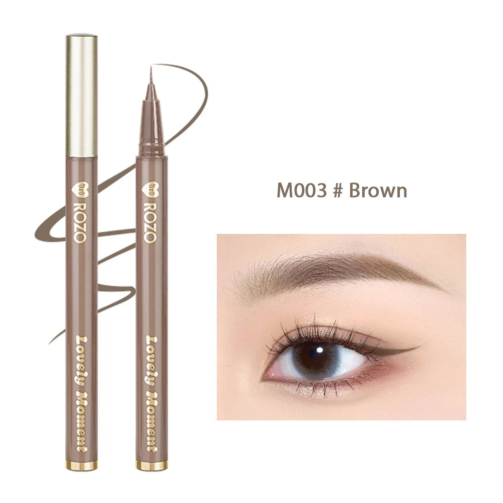 Ultra-fine Liquid Eyeliner Diamond Glitter Eyeshadow Makeup Black Brown Lasting Waterproof Fast Dry Eye Liner Pencil Cosmetic