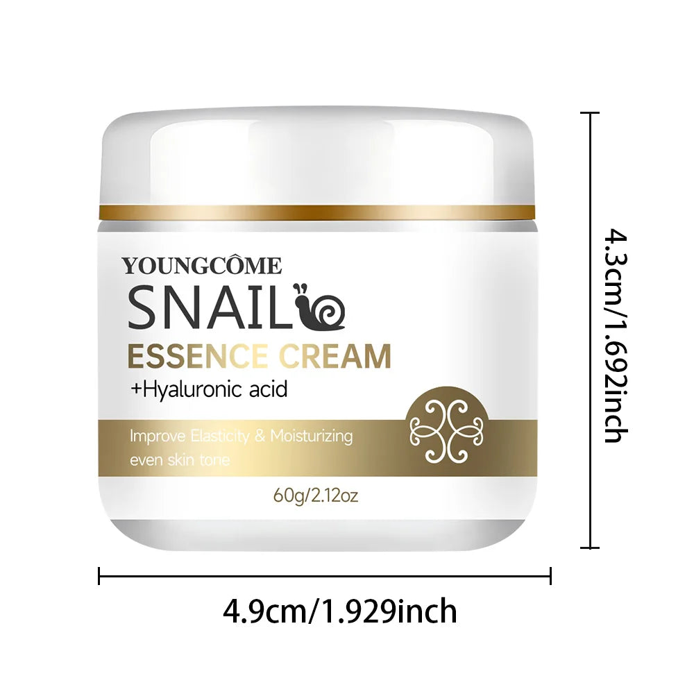 Snail essence cream with hyaluronic acid,highly moisturize all skin, Improves elasticity,Improves the texture ofskin